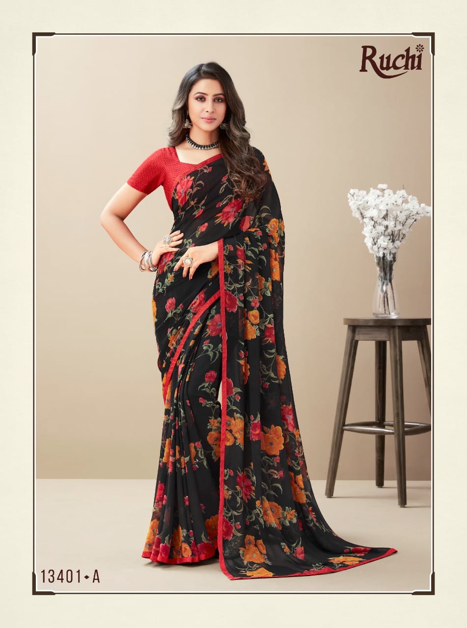 Ruchi Guldasta Nimaya 10th Edition Georgette Ethnic Wear Designer Saree Collection